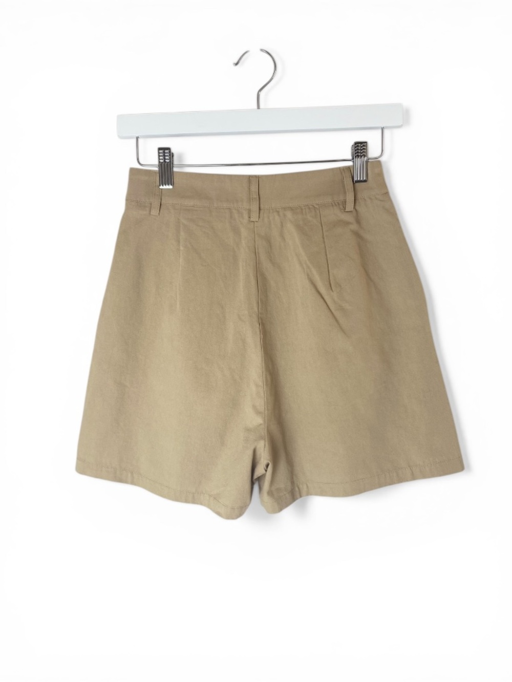COMMENSE 100% Cotton V-Neck Vest Tailored Leg Short Set in Tan Size XS*** - Picture 9 of 12